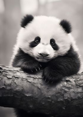 Cool Relaxed Black Panda 