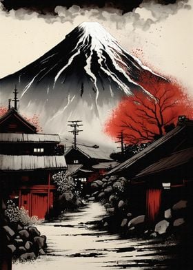 Japanese mountain scene