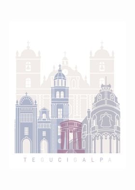 TEGUCIGALPA SKYLINE POSTER