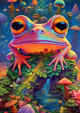 psychedelic frog art