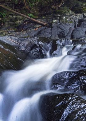 Smooth Waterfall Landscape