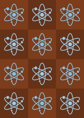 Atom Science Icons Pop Art