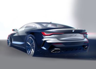 BMW 4 SERIES COUPE DRAWING