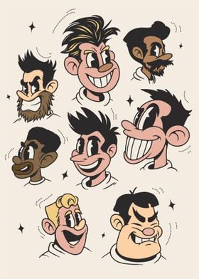 Retro Cartoon Hairstyles