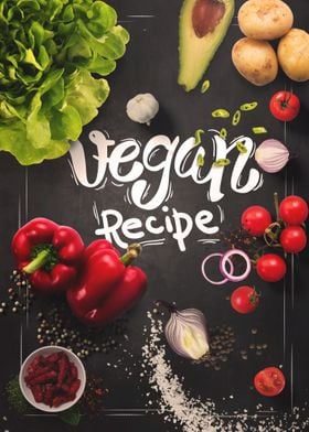 Vegan Recipe Chalkboard