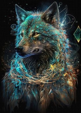 Wolf spirit portrait