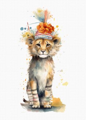 Lion Animal painting