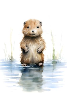 Beaver Watercolor