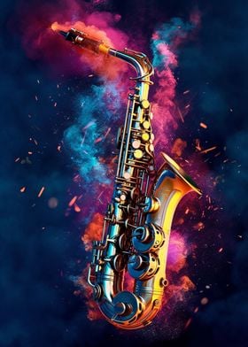 Saxophone Trumpet Smoke