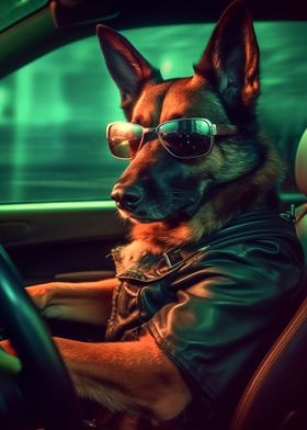 Driver German Shepherd dog