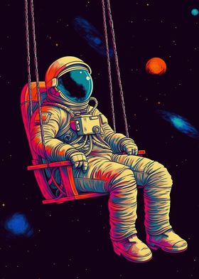 Astronaut Swing in Space