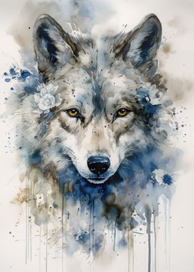 Luminous Eyes Wolf Artwork