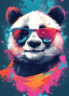 Cool Panda Bear Painting