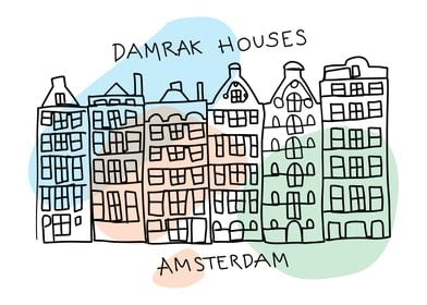 Damrak Houses Netherlands