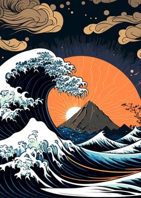 sea wave Japanese art 1
