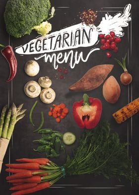 Vegetarian Menu Chalboard