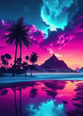 Aesthetic Beach Sunset