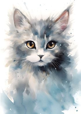 Cat Watercolor