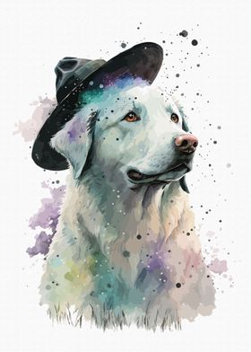 Dogs in  watercolor style