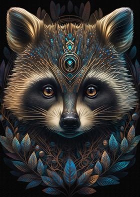 Luxury beautiful raccoon