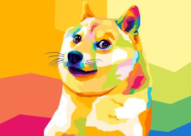 Dog Meme Wpap Pop Art