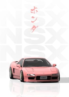 Japanese pink Honda NSX