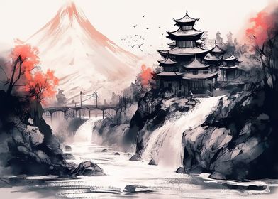 Japan Fuji Sketch