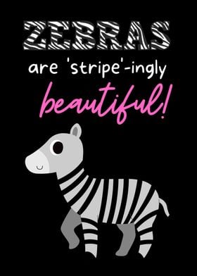 Beautiful Zebra Poster