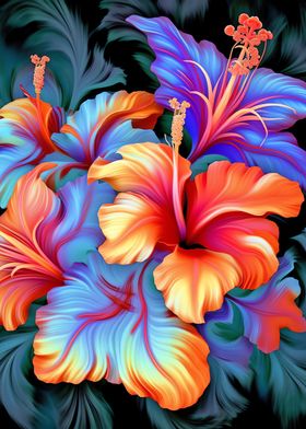 Colorful Fractal Flower