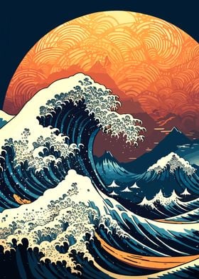 sea wave Japanese art 3
