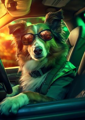 Driver Collie dog
