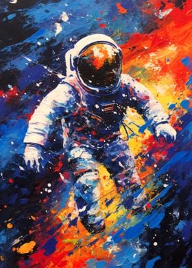 Astronaut Painting