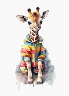 Giraffe Animal painting