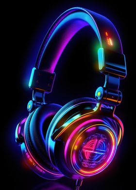 headphone neon