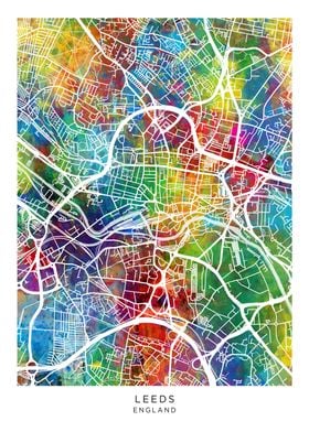 Leeds England Map