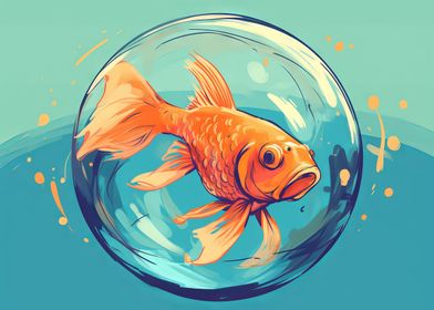 Goldfish in a bubble
