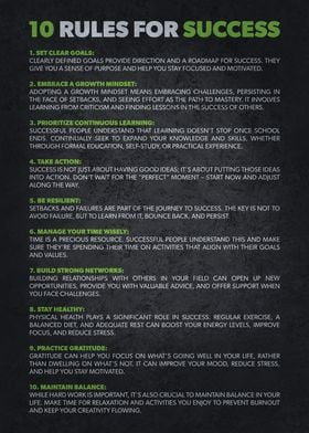 10 Rules For Success