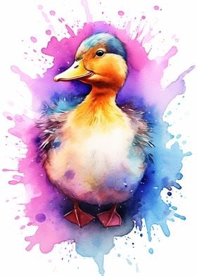 watercolor duck 
