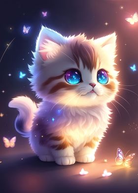 Cute angry cat - Cartoon Animals - Posters and Art Prints