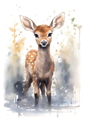 Deer Watercolor