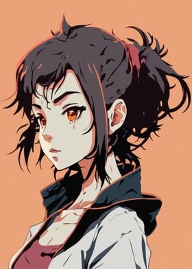 Young girl anime style