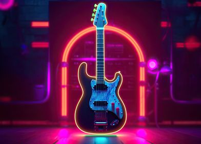 Neon Strings Guitar