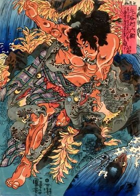 Ukiyo e Japanese Samurai