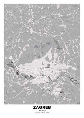 Zagreb Croatia streetmap