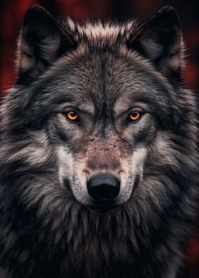 Wolf Wildlife Portrait