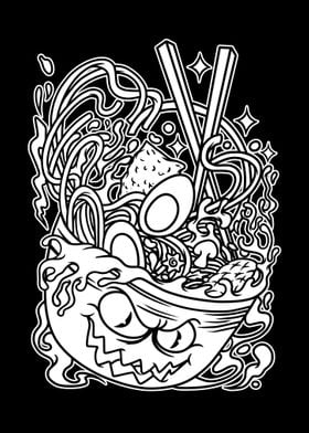 Evil Ramen BnW