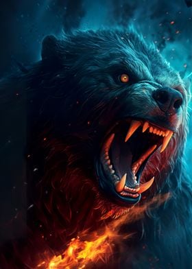 Dark Fantasy Grizzly Bear