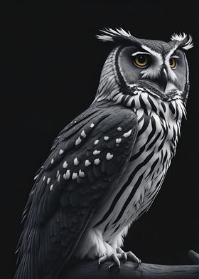 Owl bw