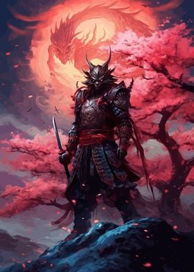 Dragon And Samurai Fantasy