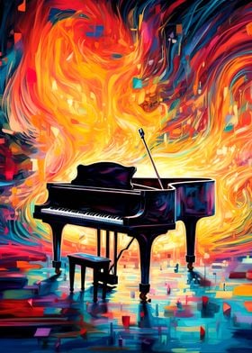 piano colorfull